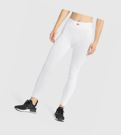 Leggins Gymshark Pulse High Waisted Mujer Blancos | WHODRGJ-07