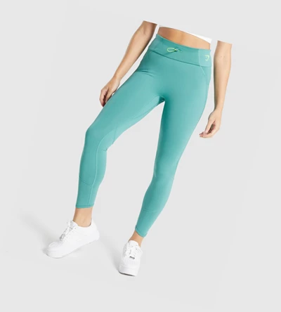 Leggins Gymshark Pulse High Waisted Mujer Turquesa | YCEDHAU-31