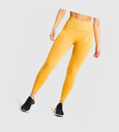 Leggins Gymshark Vital Rise Seamless High Waisted Mujer Amarillos | QWTCNYD-76