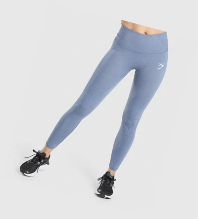 Leggins Gymshark Vital Rise Seamless High Waisted Mujer Azules | WCLYVZG-97