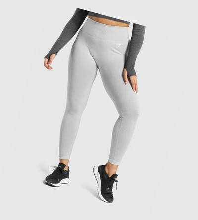 Leggins Gymshark Vital Seamless 2.0 High Waisted Mujer Grises Claro | HKXBULJ-36