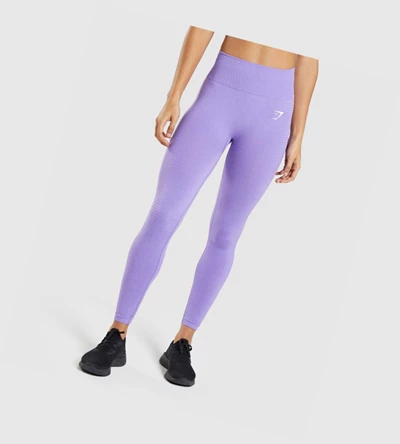 Leggins Gymshark Vital Seamless 2.0 High Waisted Mujer Morados Claro | ZPLXAYI-35