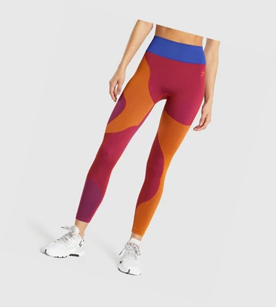 Leggins Gymshark WTFlex Seamless High Waisted Mujer Rosas | CDPZFTK-21