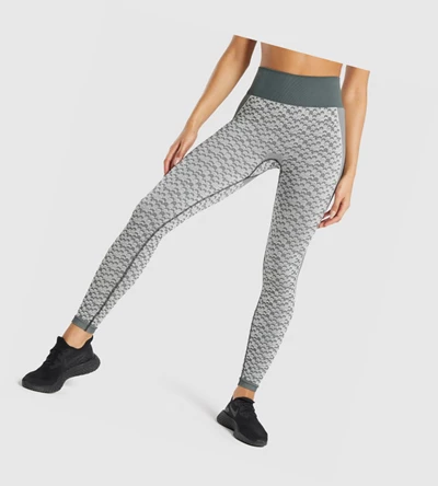 Leggins Gymshark WTFlex Seamless High Waisted Mujer Grises | CDVABGK-18