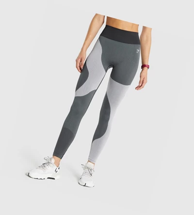 Leggins Gymshark WTFlex Seamless High Waisted Mujer Grises | LCKBZJA-68