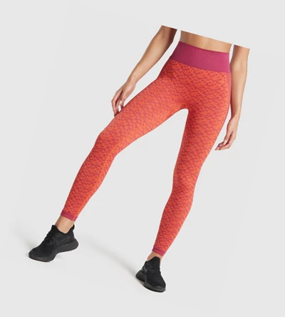 Leggins Gymshark WTFlex Seamless High Waisted Mujer Rosas | RYDZAXO-46