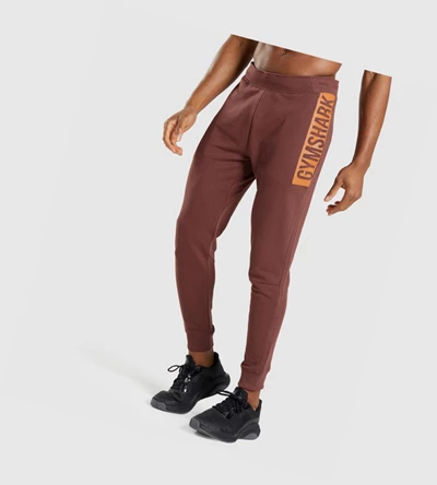 Pantalones Jogger Gymshark Bold Hombre Rosas Marrom | EIFZXJU-54