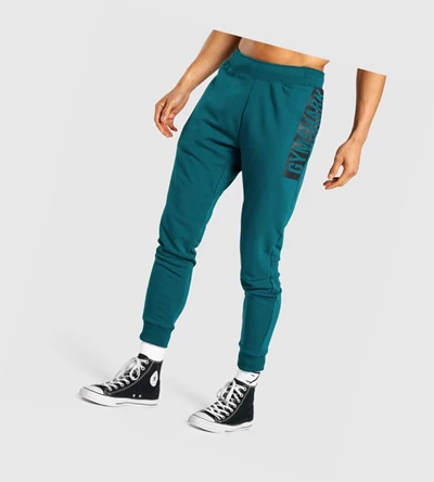 Pantalones Jogger Gymshark Bold Hombre Turquesa | PTNHKUM-17