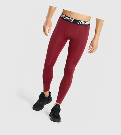 Pantalones Jogger Gymshark Element Baselayer Hombre Vino | IJDBZUS-13