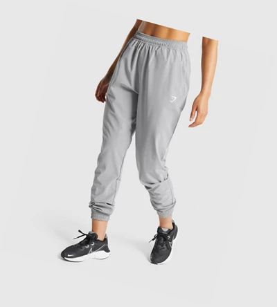 Pantalones Jogger Gymshark Entrenamiento Woven Mujer Grises | HRVODIT-04