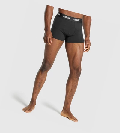 Ropa Interior Gymshark Boxers 2pk Hombre Negros | NZADQPK-74