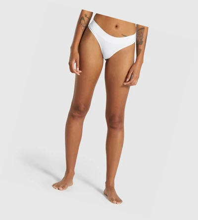 Ropa Interior Gymshark Seamless Low Rise Tanga Mujer Blancos | RYTFBNX-59