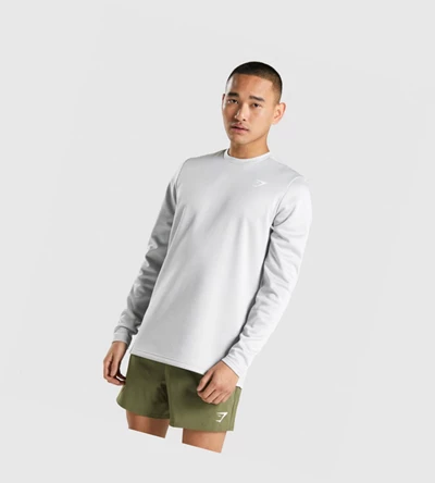 Sudadera Con Capucha Gymshark Arrival Crew Sweatshirt Hombre Grises Claro | JTYFPUV-59