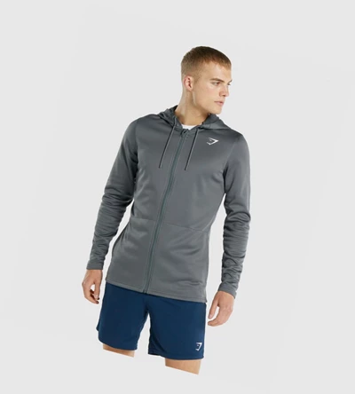 Sudadera Con Capucha Gymshark Arrival Zip Up Hombre Grises | BJTVDAR-87