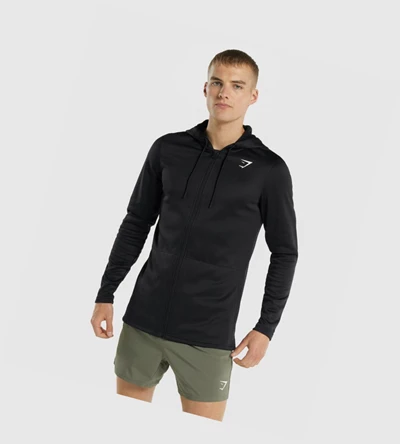 Sudadera Con Capucha Gymshark Arrival Zip Up Hombre Negros | NVJIMZD-64