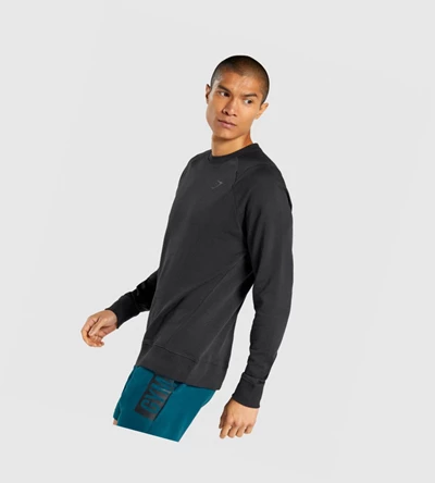 Sudadera Con Capucha Gymshark Bold Crew Hombre Negros | YKVJTLM-72