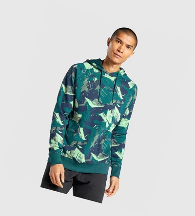 Sudadera Con Capucha Gymshark Bold Hombre Verdes | KMNIPDQ-35