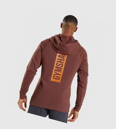 Sudadera Con Capucha Gymshark Bold Hombre Rosas Marrom | LHDOJVT-98