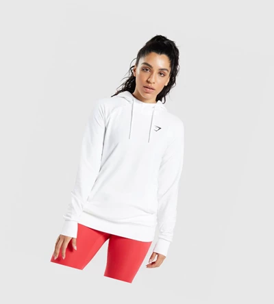 Sudadera Con Capucha Gymshark Entrenamiento Mujer Blancos | DTQSILV-71