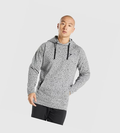 Sudadera Con Capucha Gymshark Micro Print Hombre Grises Claro | GXFKPAW-53