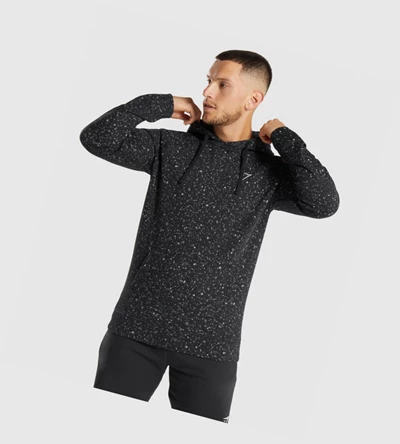 Sudadera Con Capucha Gymshark Micro Print Hombre Negros | HLKEBXN-43