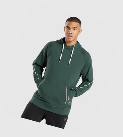 Sudadera Con Capucha Gymshark Recess Hombre Obsidian Verdes Blancos | AVGXCIH-48