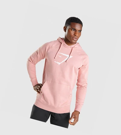 Sudadera Con Capucha Gymshark Sharkhead Infill Hombre Rosas | GDUPJNM-63