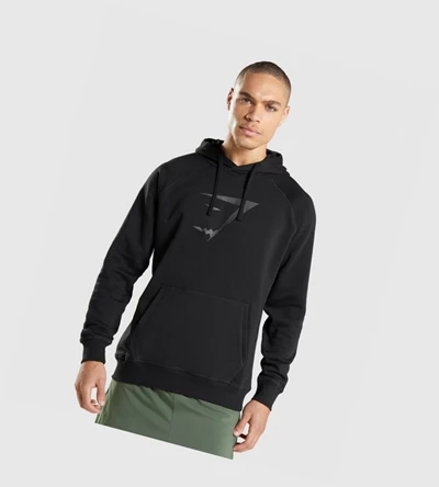 Sudadera Con Capucha Gymshark Sharkhead Infill Hombre Negros | PQISAYX-65