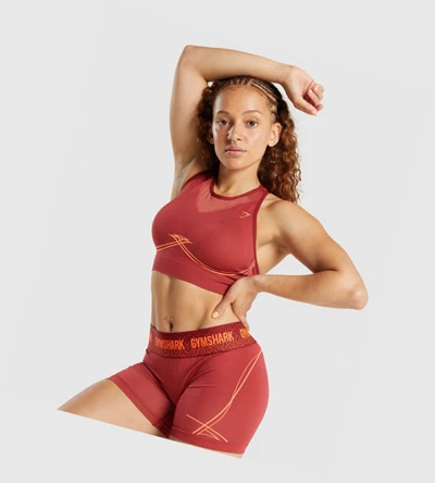 Sujetadores Deportivos Gymshark Apex Seamless Mujer Vino | WPTFIHQ-43