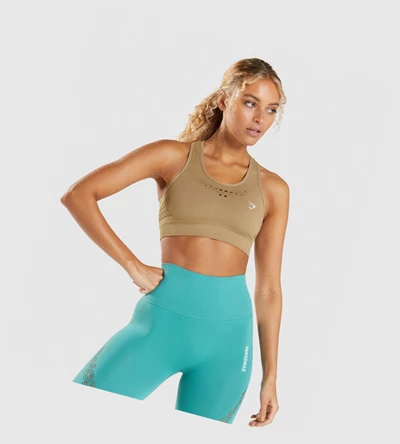 Sujetadores Deportivos Gymshark Energy Seamless Mujer Marrom | NSXUFLY-54