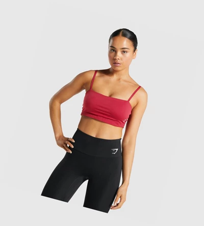 Sujetadores Deportivos Gymshark Entrenamiento Bandeau Mujer Vino | AHEYIRT-93