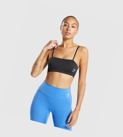 Sujetadores Deportivos Gymshark Entrenamiento Bandeau Mujer Negros | ASGDIHL-83