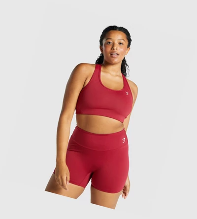 Sujetadores Deportivos Gymshark Essential Racer Back Entrenamiento Mujer Vino | WNBEAPO-03