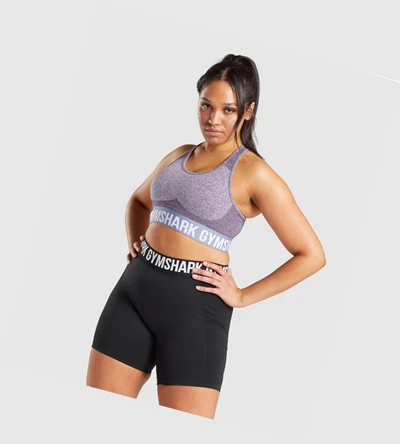 Sujetadores Deportivos Gymshark Flex Mujer Morados | EXYBRDW-58