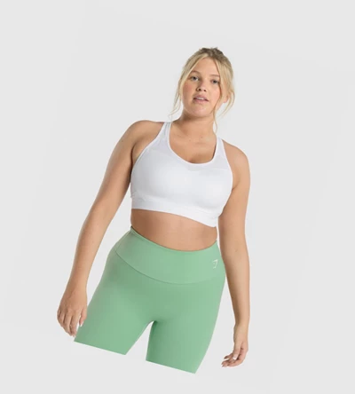 Sujetadores Deportivos Gymshark Open Back Entrenamiento Mujer Blancos | VKMBZNO-32