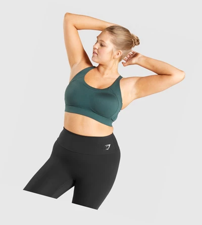 Sujetadores Deportivos Gymshark Racer Back Entrenamiento Mujer Verdes Oscuro | ULWCEZG-92