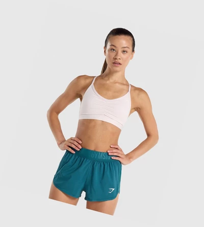 Sujetadores Deportivos Gymshark Ruched Entrenamiento Mujer Creme | FRDIPYO-13