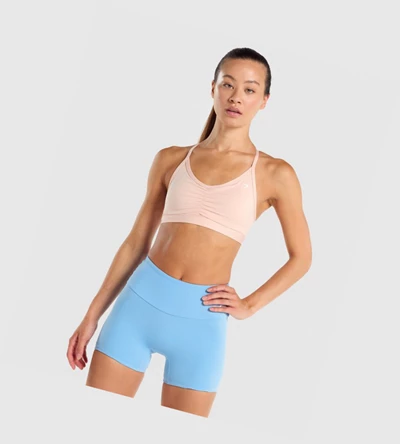 Sujetadores Deportivos Gymshark Ruched Entrenamiento Mujer Rosas Claro | UAWKQOV-16