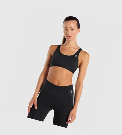 Sujetadores Deportivos Gymshark Scoop Neck Entrenamiento Mujer Negros | KMFDTZB-81