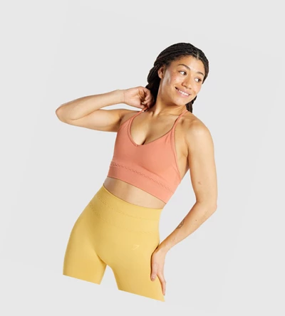 Sujetadores Deportivos Gymshark Studio Seamless Mujer Naranjas | DGUJQIX-49