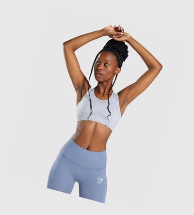 Sujetadores Deportivos Gymshark Vital Rise Seamless Mujer Grises Claro | LMUXBAY-41