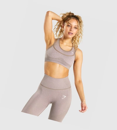 Sujetadores Deportivos Gymshark Vital Rise Seamless Mujer Grises Marrom | VMKSRCE-67