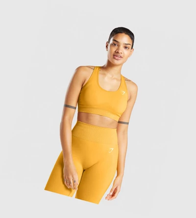 Sujetadores Deportivos Gymshark Vital Seamless 2.0 Mujer Amarillos | HWEGFNQ-78