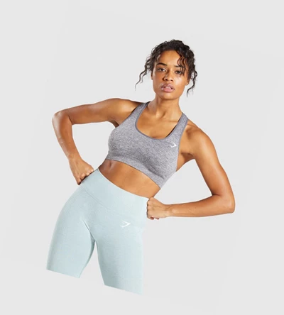 Sujetadores Deportivos Gymshark Vital Seamless Mujer Grises | LWVUQET-62