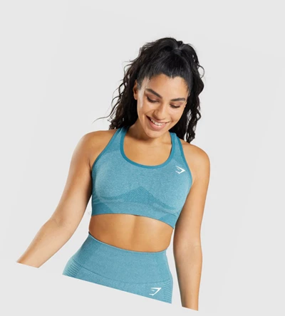 Sujetadores Deportivos Gymshark Vital Seamless 2.0 Mujer Turquesa | RNSYUXI-97