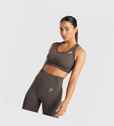 Sujetadores Deportivos Gymshark Vital Seamless 2.0 Mujer Marrom | ZYCHVTQ-37