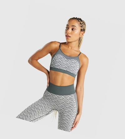 Sujetadores Deportivos Gymshark WTFlex Seamless Tiras Mujer Grises | JKLPYTZ-14