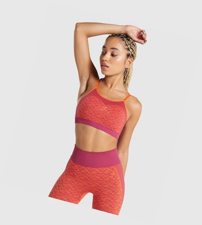 Sujetadores Deportivos Gymshark WTFlex Seamless Tiras Mujer Rosas | ZTJPAOU-85