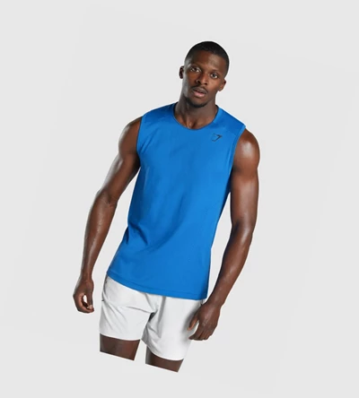 Camiseta Tirantes Gymshark Apex Seamless Hombre Azules | OPNEVQI-27