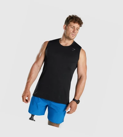 Camiseta Tirantes Gymshark Apex Seamless Hombre Negros | EXRWMFN-48